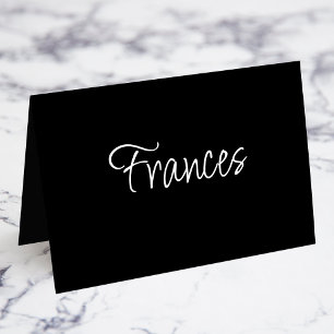 Tarjetas de nombre personalizadas con fuente BW Mo