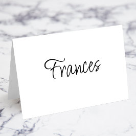 Tarjetas de nombre personalizadas con guión modern