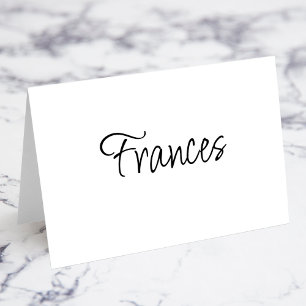 Tarjetas de nombre personalizadas con guión modern