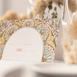 Tarjetas de nombre Tabla de Boda Art Nouveau vinta