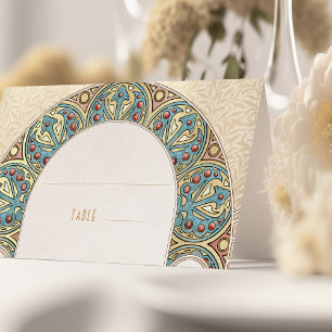 Tarjetas de nombre Tabla de Boda Art Nouveau vinta