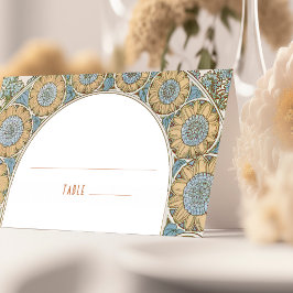Tarjetas de nombre Tabla de Boda Art Nouveau vinta