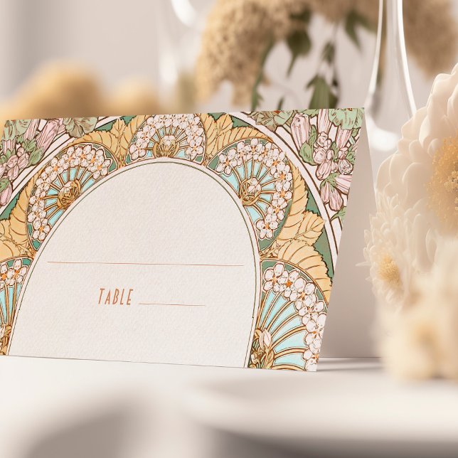 Tarjetas de nombre Tabla de Boda Art Nouveau vinta (Subido por el creador)