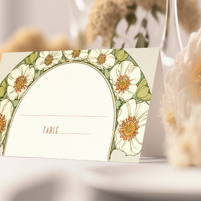 Tarjetas de nombre Tabla de Boda Art Nouveau vinta (Subido por el creador)