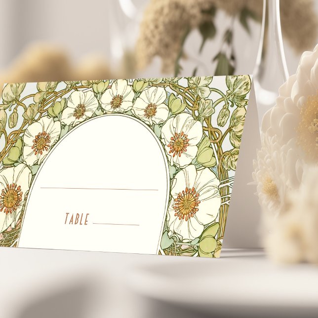 Tarjetas de nombre Tabla de Boda Art Nouveau vinta (Subido por el creador)