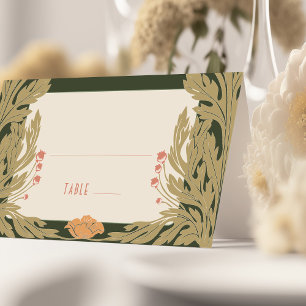 Tarjetas de nombre Tabla de Boda Art Nouveau vinta