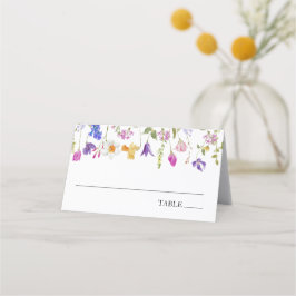 Tarjetas de nombres de flores silvestres de primav
