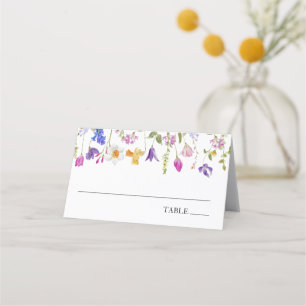Tarjetas de nombres de flores silvestres de primav