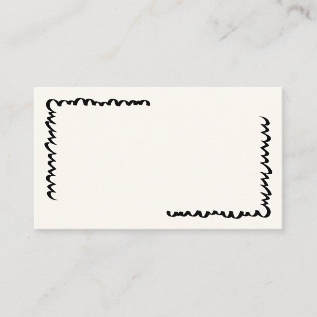 Tarjetas de nombres singulares dibujadas a mano (Anverso)