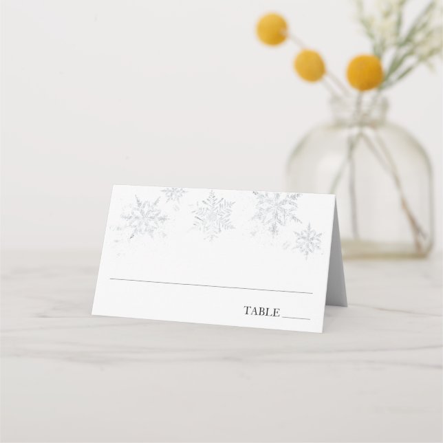Tarjetas de Nombres y Lugares de Copos de Nieve de (Anverso)