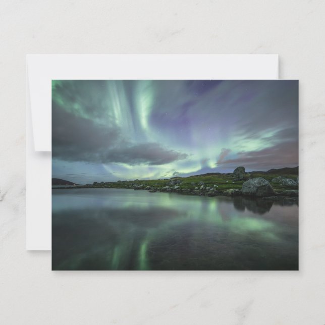 Tarjetas de Noruega para las luces boreales (Anverso)