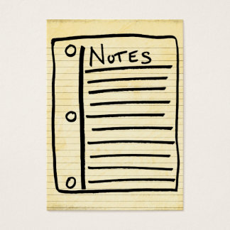 Tarjetas de nota