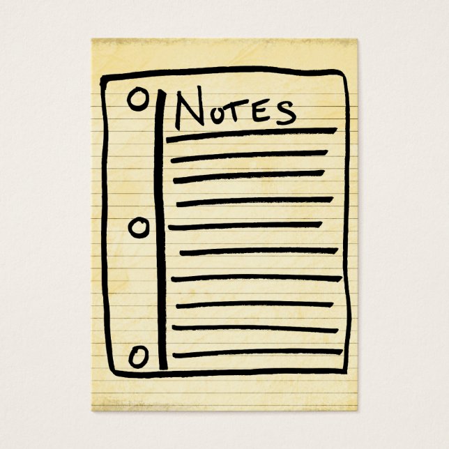 Tarjetas de nota (Frente)