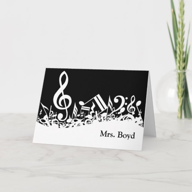 Tarjetas de nota adaptables musicales (Anverso)