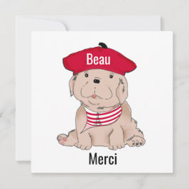 Tarjetas de Nota Beau Merci