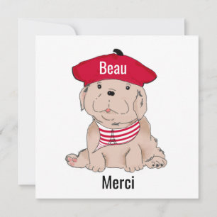Tarjetas de Nota Beau Merci