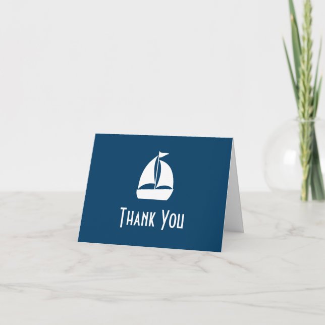 Tarjetas De Nota De Agradecimiento De Barco Maríti (Anverso)