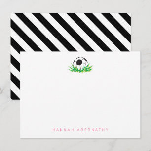 Tarjetas de nota de agradecimiento de fútbol perso