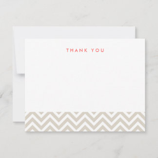 Tarjetas de Nota de agradecimiento de Linen Beige