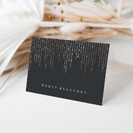 Tarjetas de nota de agradecimiento de Rosa Gold Ma