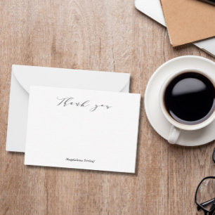 Tarjetas de nota de agradecimiento de script
