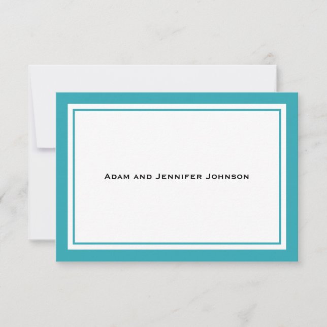 Tarjetas de nota de agradecimiento general (Aqua V (Anverso)