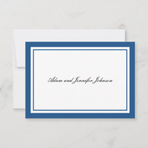 Tarjetas de nota de agradecimiento general (azul m