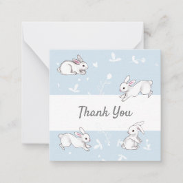 Tarjetas de nota de agradecimiento para Blue Bunny