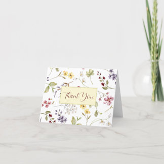 Tarjetas de nota de agradecimiento para flores sil