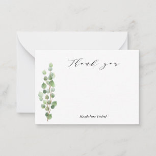 Tarjetas de nota de agradecimiento por la vegetaci