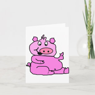 Tarjetas de nota de cerdo riendo
