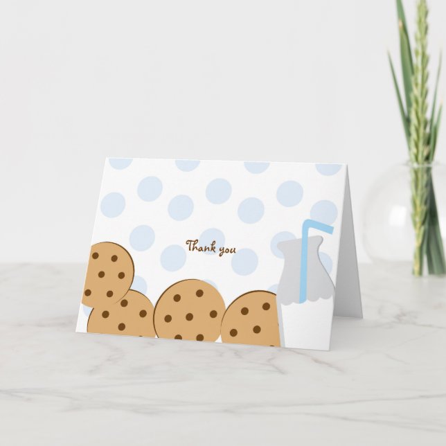 Tarjetas de nota de Cookies y Leche Modernas (Anverso)