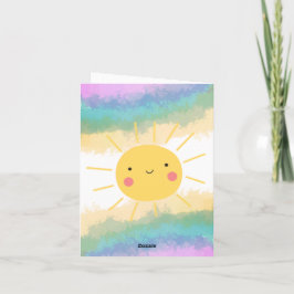 Tarjetas de nota de cumpleaños primero en el Sol