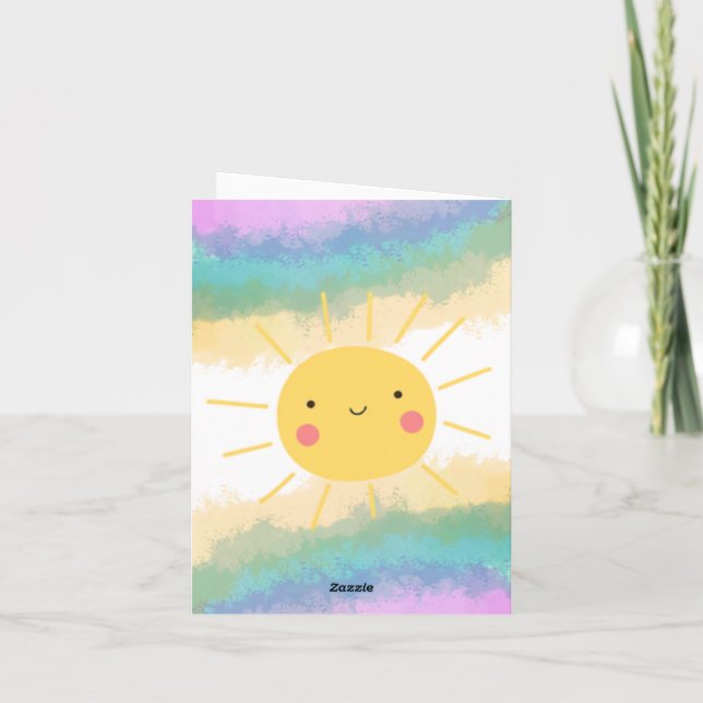 Tarjetas de nota de cumpleaños primero en el Sol (Reverso)