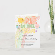 Tarjetas de nota de cumpleaños primero en el Sol