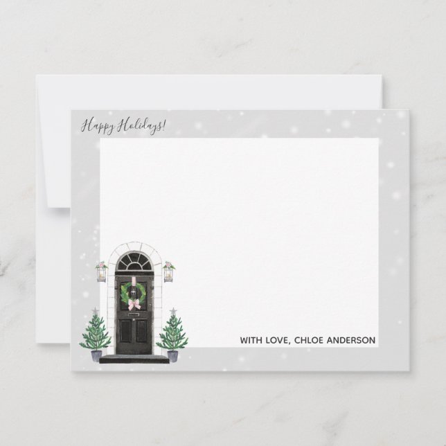 Tarjetas de nota de escena de puerta principal par (Anverso)