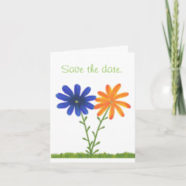 Tarjetas de nota de flores de margaritas naranjas 