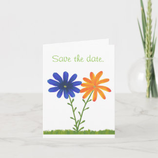 Tarjetas de nota de flores de margaritas naranjas 