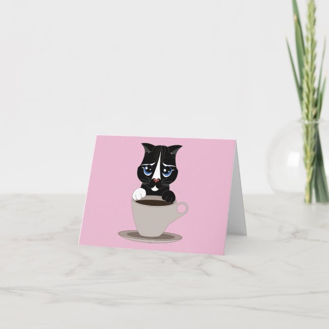 TARJETAS DE NOTA DE GATOS DE CAFE (Anverso)
