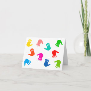 Tarjetas de nota de Handprints