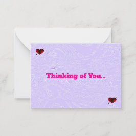 Tarjetas De Nota De Hielo Violeta Y Corazón