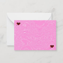 Tarjetas De Nota De Hielo Y Corazón Rosa