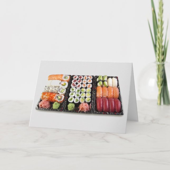 TARJETAS DE NOTA DE LA BANDEJA SUSHI (Anverso)