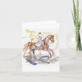 Tarjetas de nota de la "danza".  Acuarela del