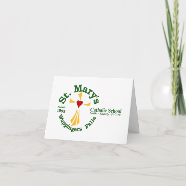 Tarjetas de nota de la escuela católica de St Mary (Anverso)