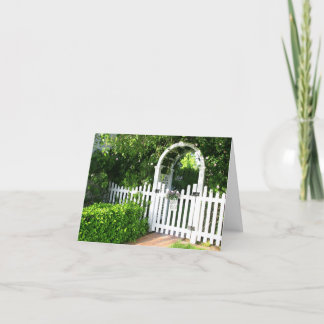 Tarjetas de nota de la puerta de jardín
