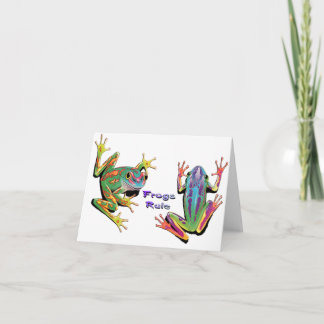 Tarjetas de nota de la regla de las ranas