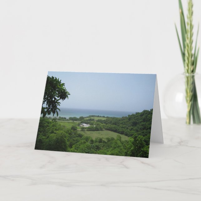 Tarjetas de nota de la vista al mar de Jamaica (Anverso)