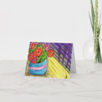 Tarjetas de nota de las flores