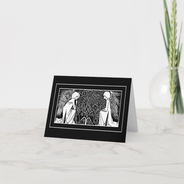 Tarjetas de nota de los ángeles de Nouveau del (Anverso)